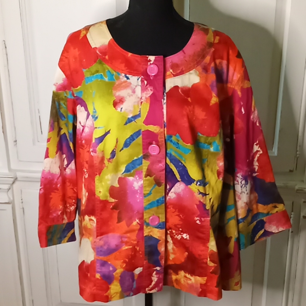 Coldwater Creek Colorful 3X Jacket